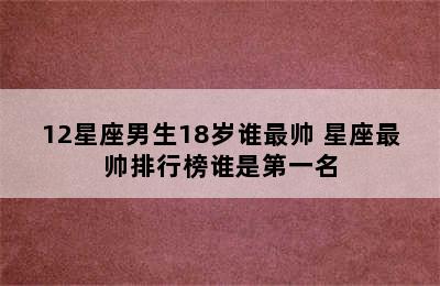 12星座男生18岁谁最帅 星座最帅排行榜谁是第一名